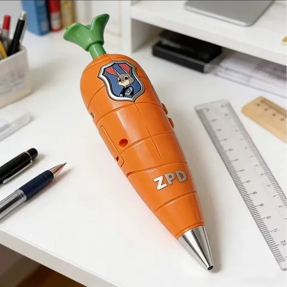 Disney Zootopia Carrot Recorder Pen Judy Nick 2-in-1 Gel Pen Toy NEW Version - Picture 3 of 5